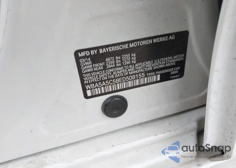 2014 BMW 528I z USA, uszkodzony, nr VIN WBA5A5C58ED508155